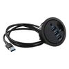 Compact USB Hub Audio Interface Dock 1.2m Cable Length 5Gbps Data Transfer Speed Compact Desk Grommet Solution