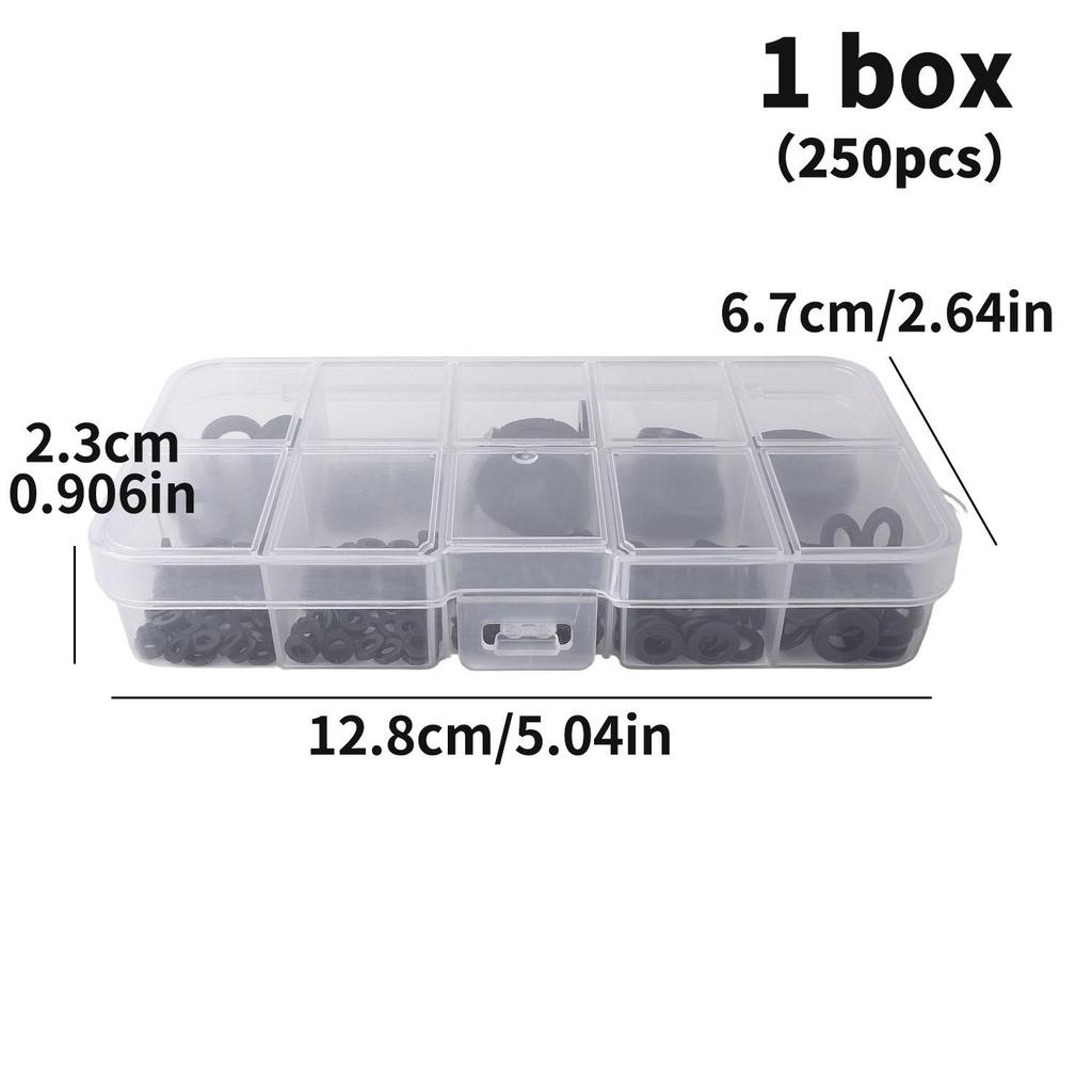 250/500pcs Nylon Flat Washers M2/M2.5/M3/M4/M5/M6/M8/M10 Sealing Ring Home Black White Screw Shock Absorption Fasteners Washer