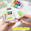 Mini Watercolor Kit Travel Watercolor Paint Set with Sketchbook Binder Clip Pen Portable Watercolor Palette with 12/24 Color Paints