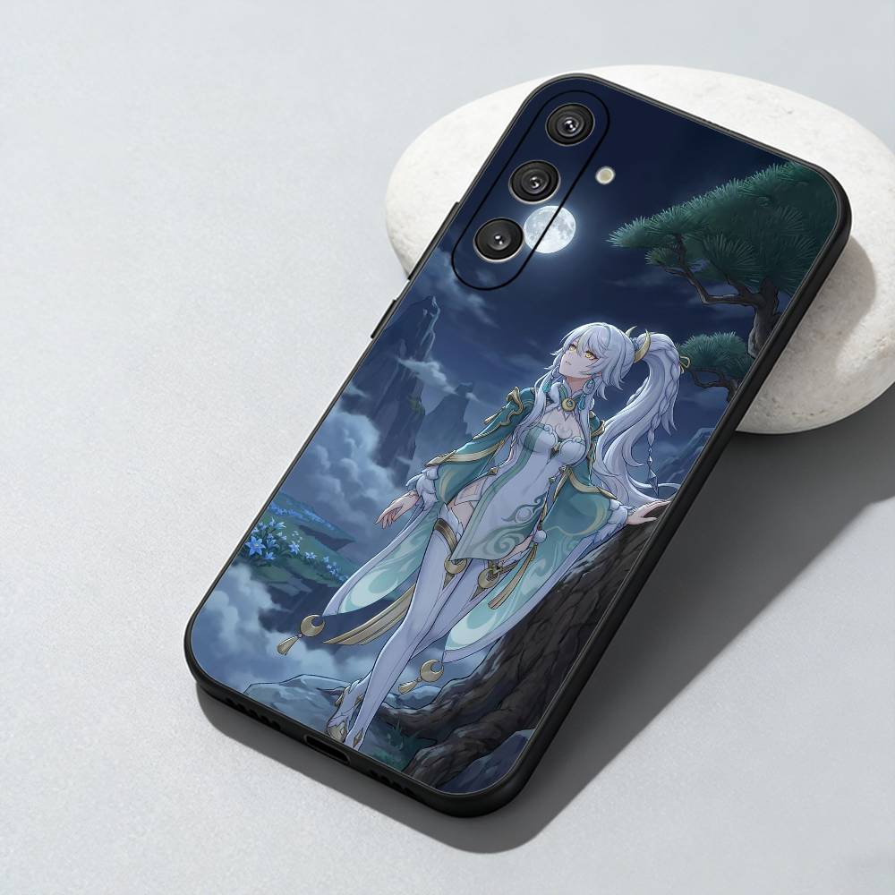 ZiBai G-Genshin I-Impact Phone Case For Samsung Galaxy A73,A72,A71,A70,A52,A51 Others Soft Black Cover