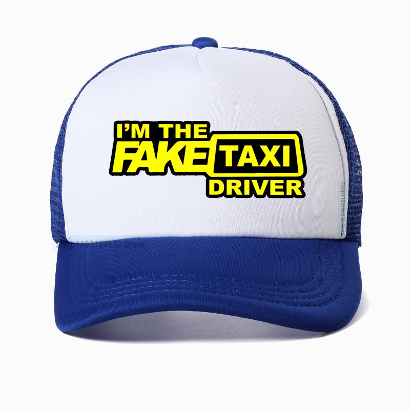 Fake Taxi Black Print Snapback Hat High Quality Mesh Breathable Summer Men Baseball Cap