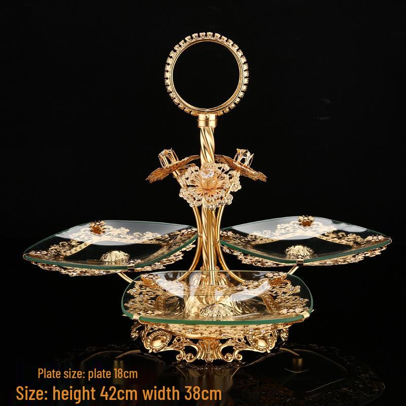 

Фруктовниця в європейському стилі, багатоярусна: Елегантний декор для вітальні або журнального столика, ідеальний для закусок і весіль.