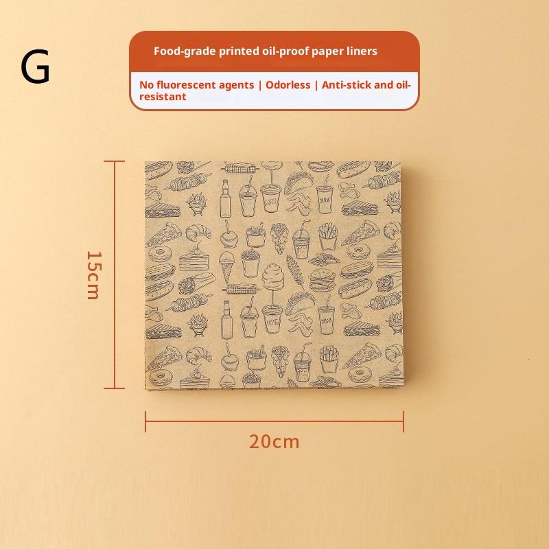100 Adet Yağ Geçirmez Pişirme Gıda Ambalajı Wax Kağıt Burger Patates Kızartması Sarma Yağlı Kağıt Mutfak Sandviç Ekmek Gıda Pişirme Aletleri