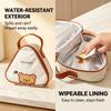 Picnic Thermal Lunch Bag With Handle Cute Cartoon Portable Insulated Bento Box Bag For Students Kids Mini Triangle Cooler Bag