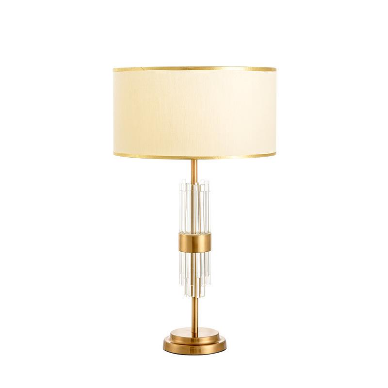 

Post-Modern Crystal Table Lamp - Warm Fabric Design for Bedroom, Living Room, Study, Bedside антична бронзова кольору