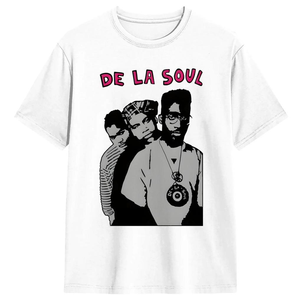Hip Hop De La Soul 100 Cotton T Shirt For Unisex Beach Vintage T Shirts Crewneck Novelty Tees Oversized Design Clothes