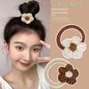 Damen Herbst Winter Häkelblume Haargummi & Stirnband - Süßes Plüsch Haaraccessoire