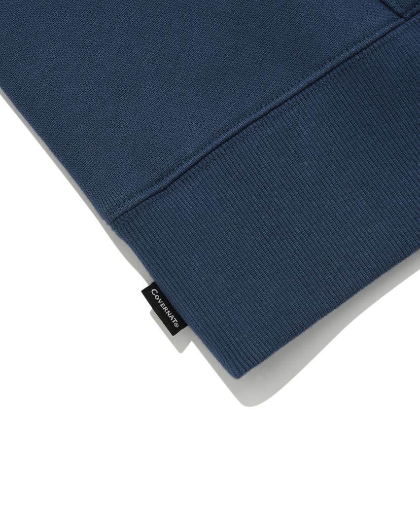 Oversized Small Authentic Logo Hoodie Dark Blue
