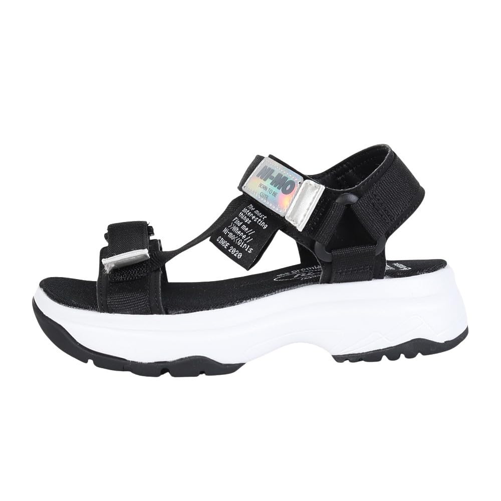 Moonstar NM J129 2E Girls' Sandals, Black, 21.0 Cm,