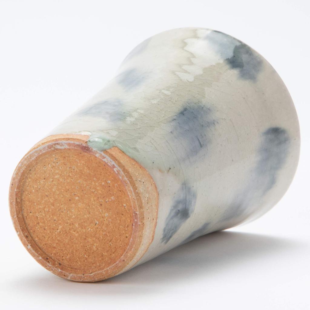 Shigaraki Ware Hechimon Free Cup, Blue Drop Design, MR-3-3200