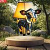 Abstract calf animal table lamp, creative acrylic home decoration, bedroom decoration, cow head lamp ornament bedside decoration