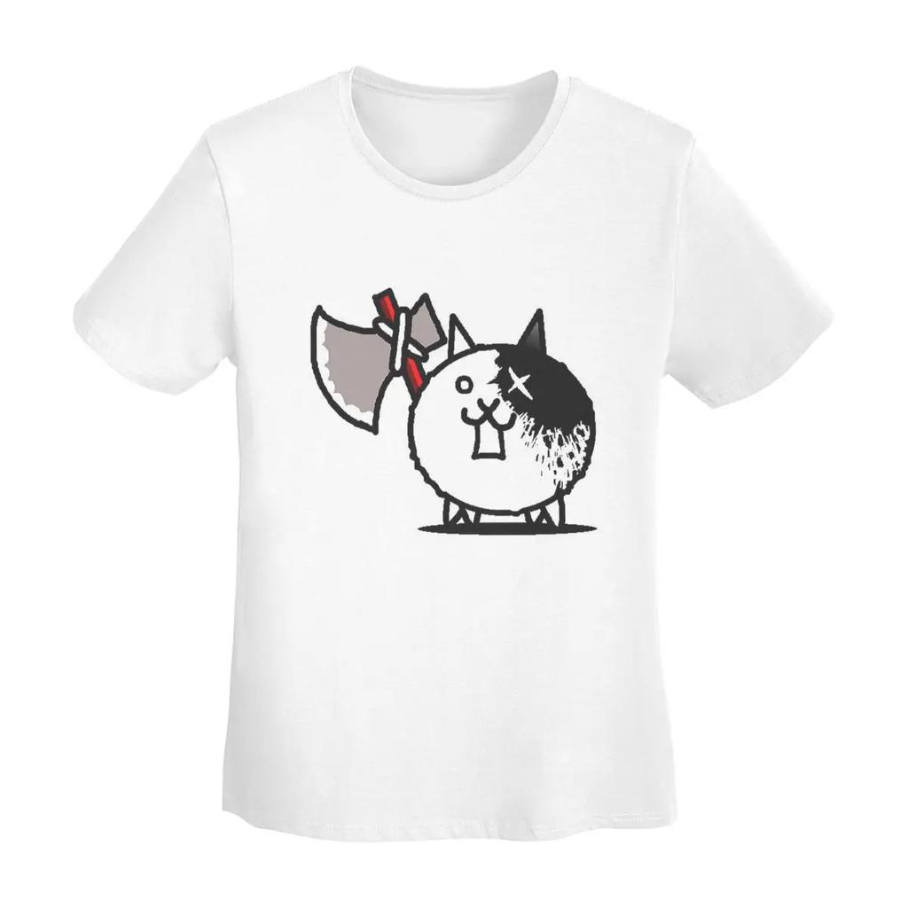Nyanko Great War Battle Cats TShirt Women Short Sleeve T Shirts ONeck Clothes Cotton Summer Tees Streetwear