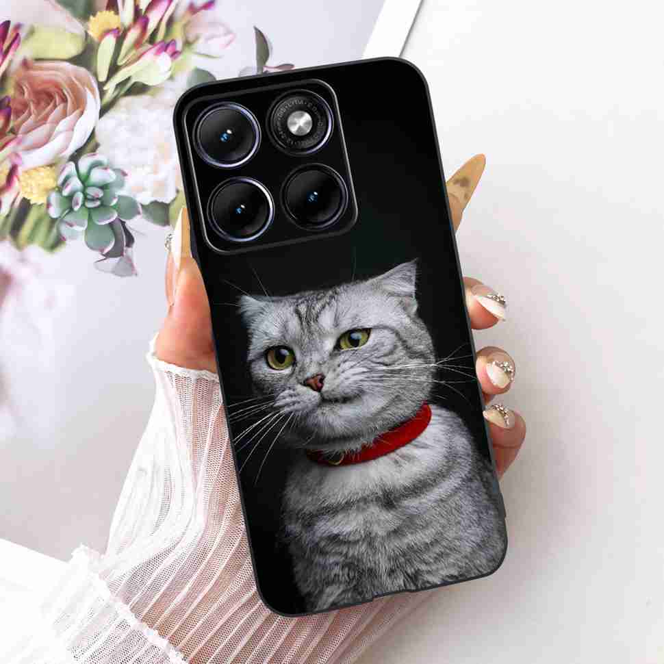 For Motorola Edge 70 Fusion 5G Case Cartoon Cat Panda TPU Black Cover For XT2605-1 XT2605-2 XT2605-4 Soft Silicone Phone Cases