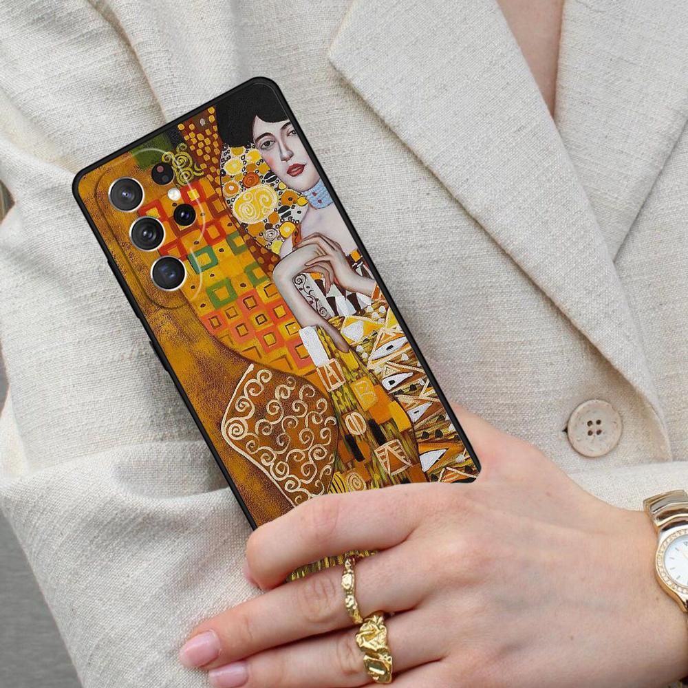Gustav Klimt Abstrakte Malerei Handyhülle für Samsung Galaxy S26 Ultra S25 S24 S23 S22 S21 S20 Note10 Hülle