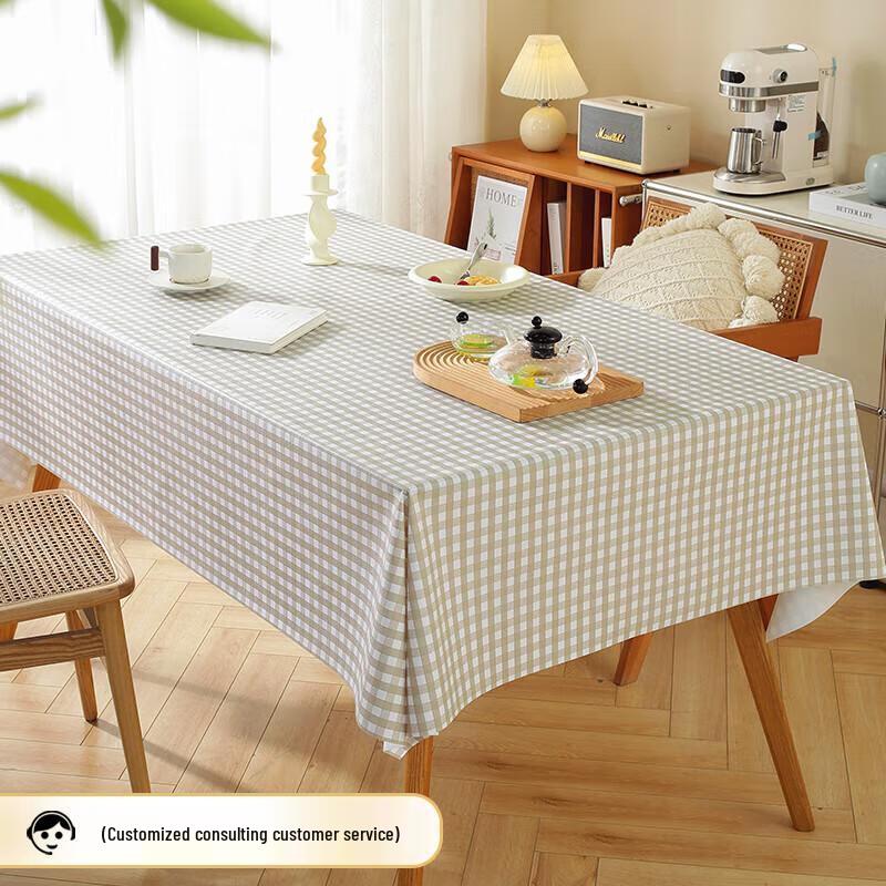 MiHua Easy-Care PVC Tablecloth Width 90cm * Length 140cm