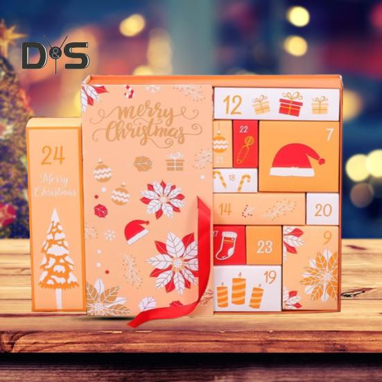 Vánoční adventní kalendář 24denní doplňovací odpočet Balení Krabice Kartonové krabice s čísly Dekorace prázdninového domu pro děti Dospělí