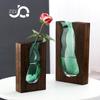 Pastoral style log house glass vase