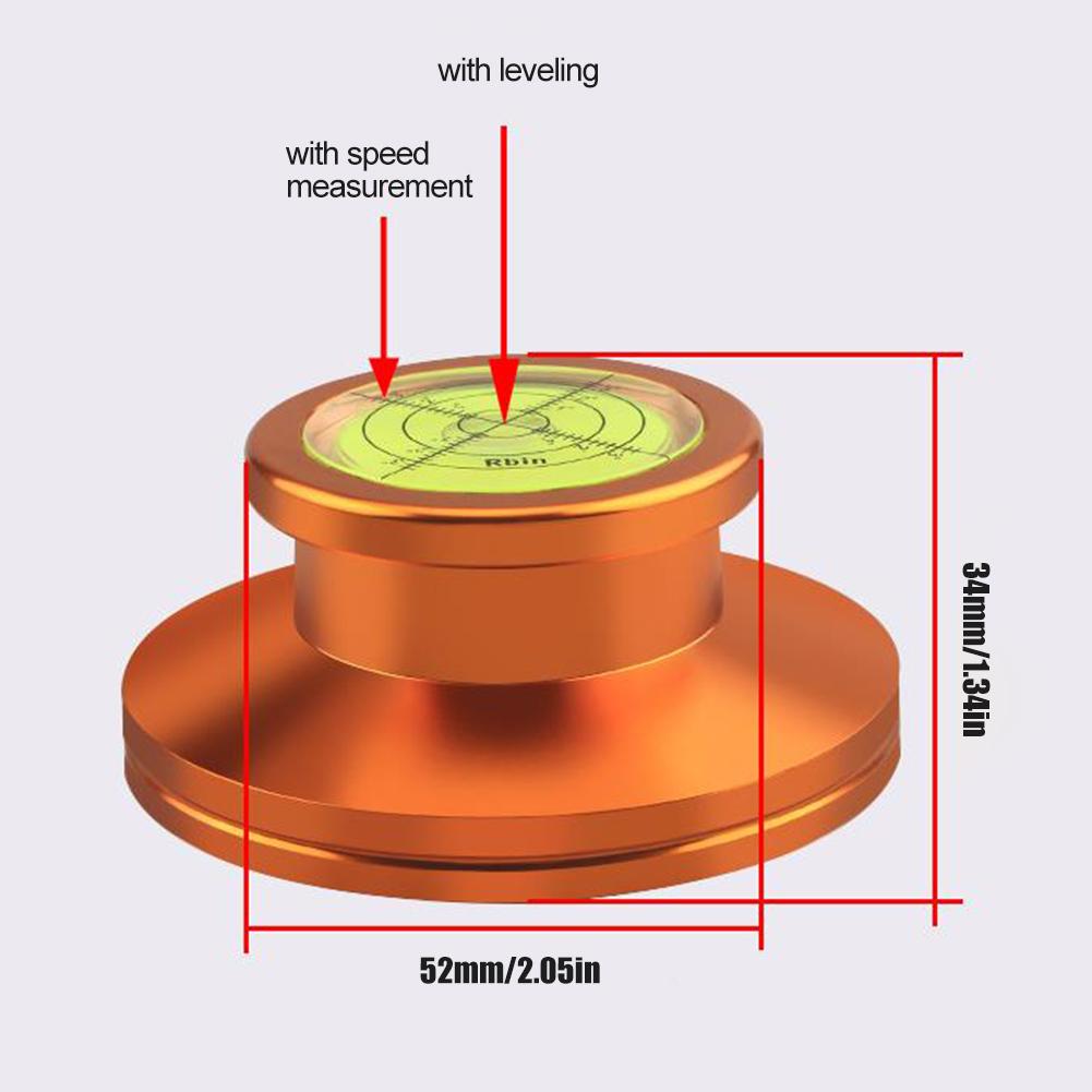 Vinyl Turntable Clamp with Level and Scale Phono LP Disc Stabilizer Vinyl Disc Turntable Weight Clamp for Vinyl LP Record Player