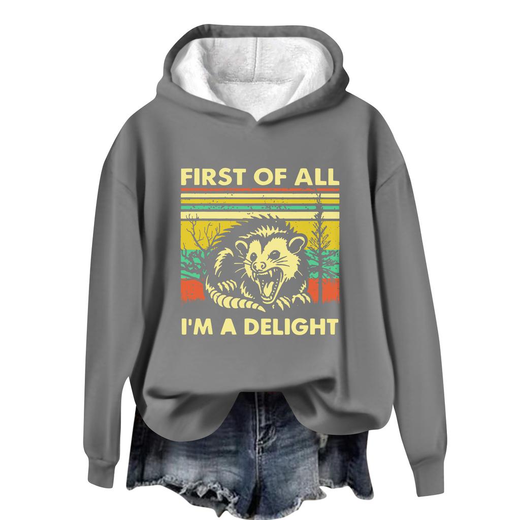 Women's Print Plush Warm Coat Sweater Casual Coat Pocket Sweater Winter Coat