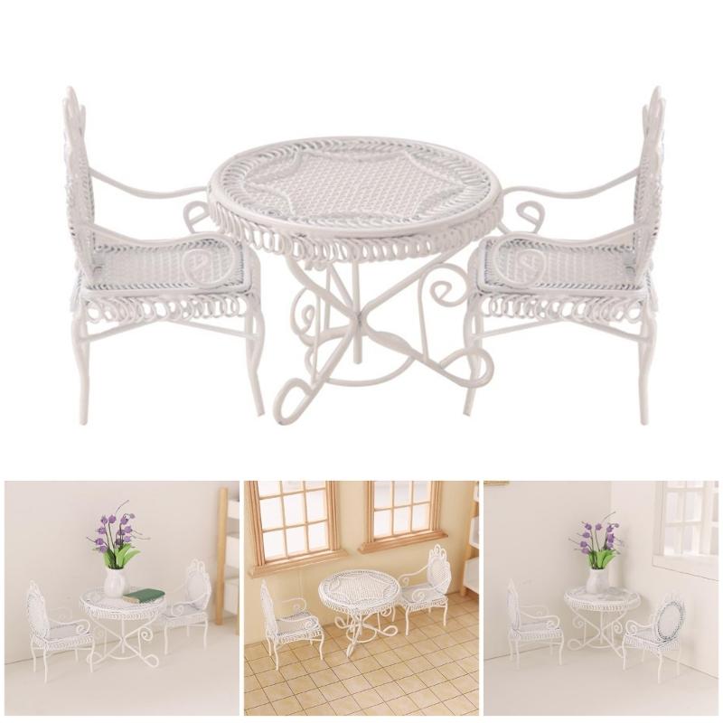 Kaffeetisch Stuhl Möbelmodell für Puppenhäuser Wohnzimmerszene Realistisches Kaffeetischmodell für kreative Möbel