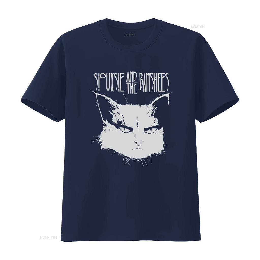 Siouxsie And The Banshees Band Black T Shirt Short Sleeve S To 5xl Vintage Washed Stretched Top For Everyday Wear Streetwear