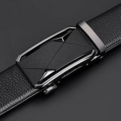 First Layer Cowhide Belt for Men New Style Matte Automatic Buckle Belt Casual Business Genuine Leather Middle Aged and Young Trousers Men