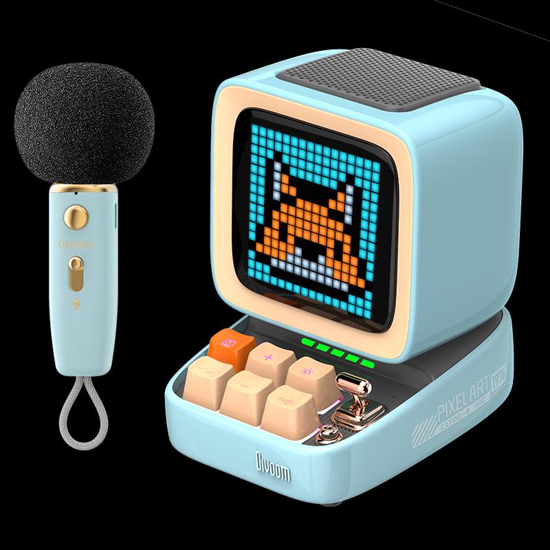 Divoom DitooMic Retro Pixel Art Bluetooth Speaker with Karaoke Microphone (CN version)
