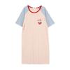Summer Maternity & Nursing Dress: Short Sleeve Cotton Nightgown for Postpartum Moms