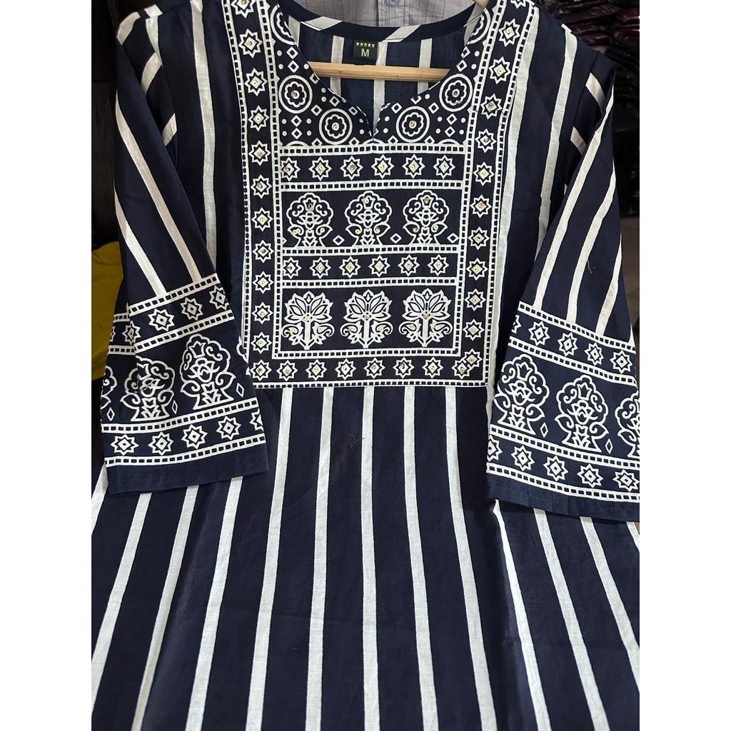 Women's Designer Cotton Kurti Pant Dupatta Set Indian Bollywood Ethnic Kurta Set