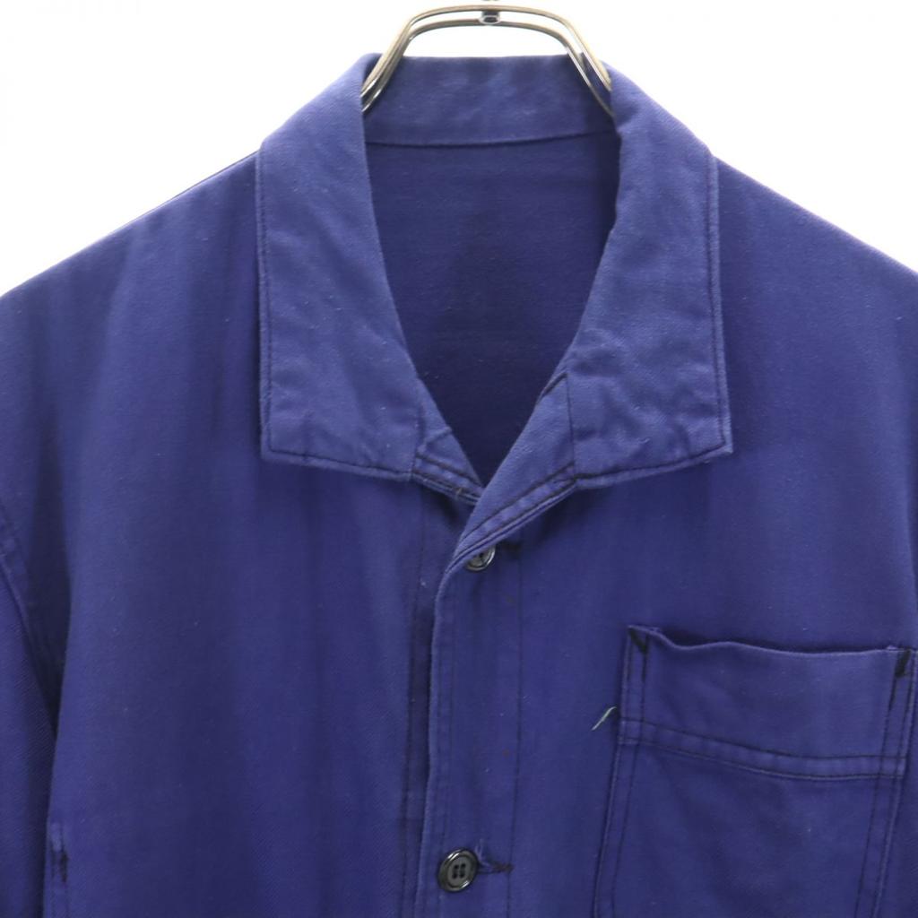 EURO WORK 70s vintage tailored jacket Navy system Men's Used