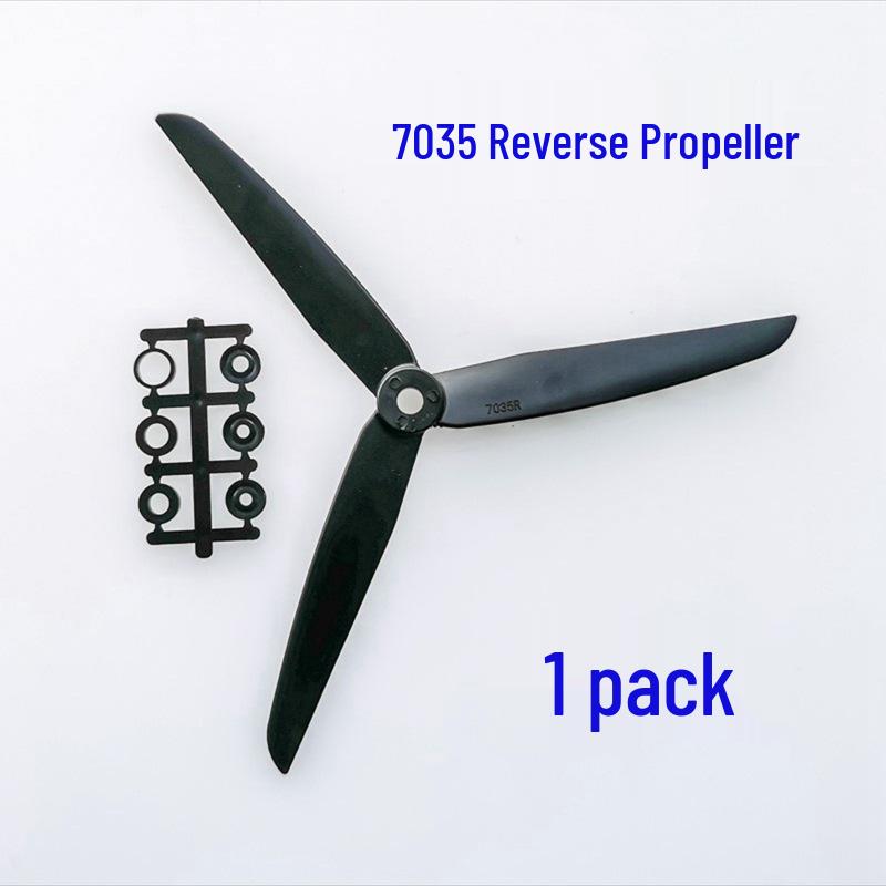 Fixed-Wing Quadcopter with Forward/Reverse 5-7 inch Tri-Blade Propellers - Remote Control Model Airplane