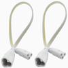 2Pcs PVC Plastic LED Lamp Connecting Wire Copper 3Pin .LED Tube Integrated Three Hole Plug Wire White
