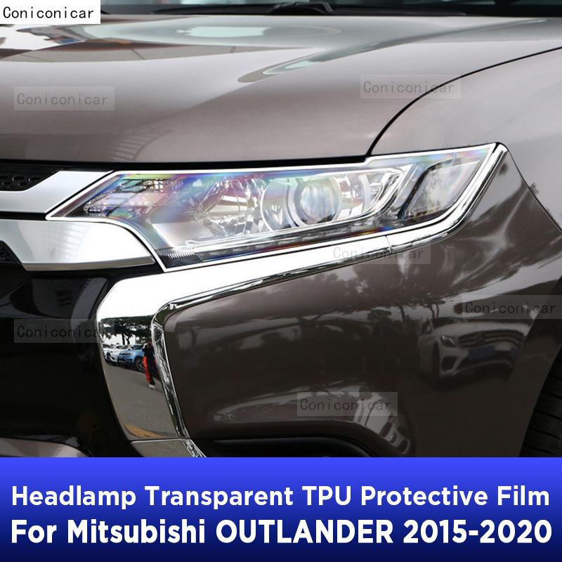 Car Headlight Protection Transparent Anti-Scratch Protective Film TPU Stickers For MITSUBISHI OUTLANDER 2015- Accessories