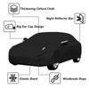190T Universal Full Black Auto Car Covers Outdoor Waterproof Sun Rain Snow Protection UV For Sedans Sunshade Covers M/L/XL/XXL