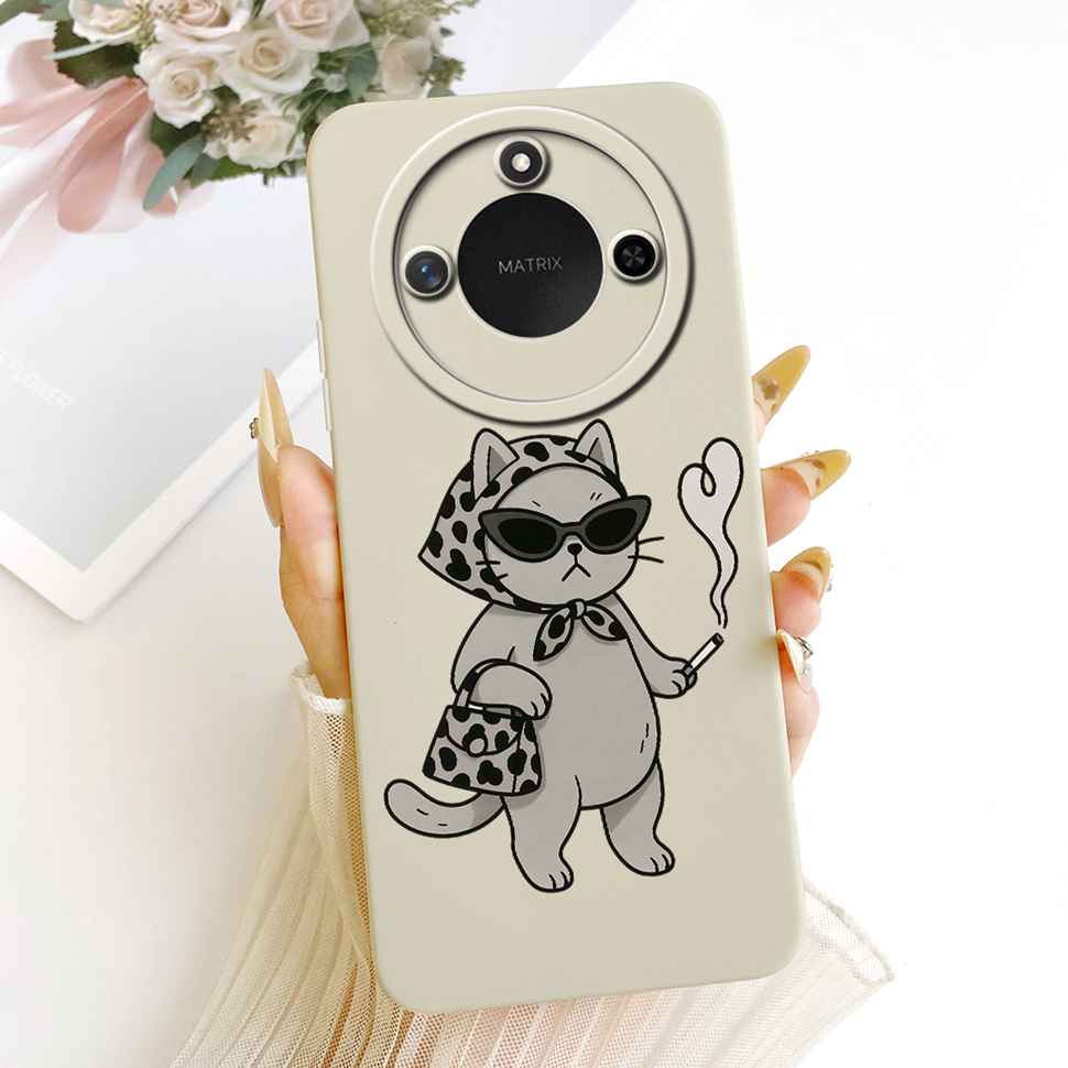 For Honor X60 5G BRC-AN00 Case 6.8" Stylish Dragon Painted Cover Soft Silicone Phone Case For Honor X 60 X60 HonorX60 Coque