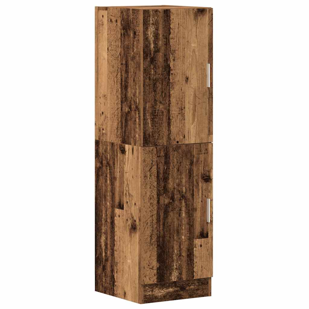 2 Piece Kitchen Cabinet Set Rustic Wood Look Engineered Wood