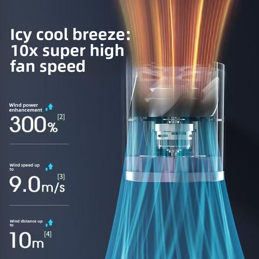 Small Mini Portable Fan LED Display USB Rechargeable Fan Cooling Pocket Fan  Outdoor