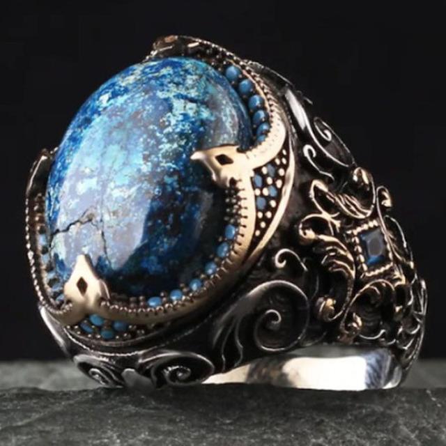 

Кольцо мужское Scorpion Eagle, новое, панк, вечернее, бирюзовое, модное, индивидуальное, высококачественное, деловое, бриллиантовое, ювелирное изделие 9