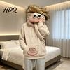 Soft Lounge Clothes Big Mouth Creature Flannel Hoodie Unisex Oversized Fleece Hooded Hoodies Sweatshirt Plush Pullover Top for Halloween Party Daily
