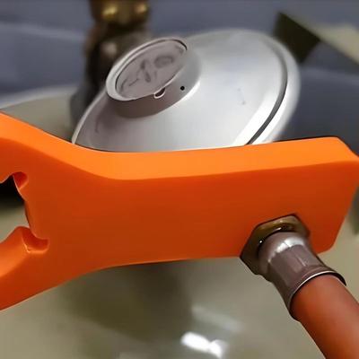 Ergonomic Handle RV Multi-Function Wrench 2-In-1 Design Multi-Function Tool Gas Cylinder Wrench Universal Valve Control