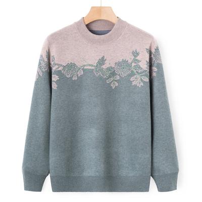 Mothers Wear Early Autumn Sweaters, Grandma Sweaters, New Clothes for The Elderly, and Loose Bottoming Shirts for Autumn Clothes.