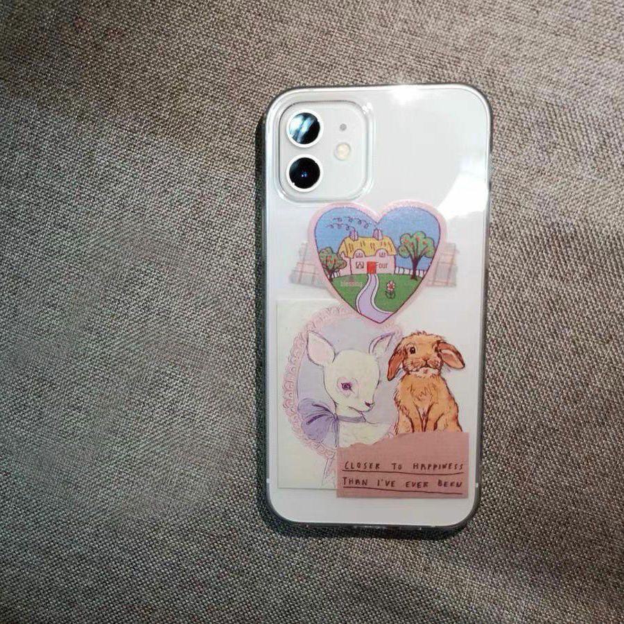 

Чехол для телефона с изображением оленя и кролика для Apple 15/14/13/12/11/PRO/PROMAX/XSMAX/XR/XS/X XS