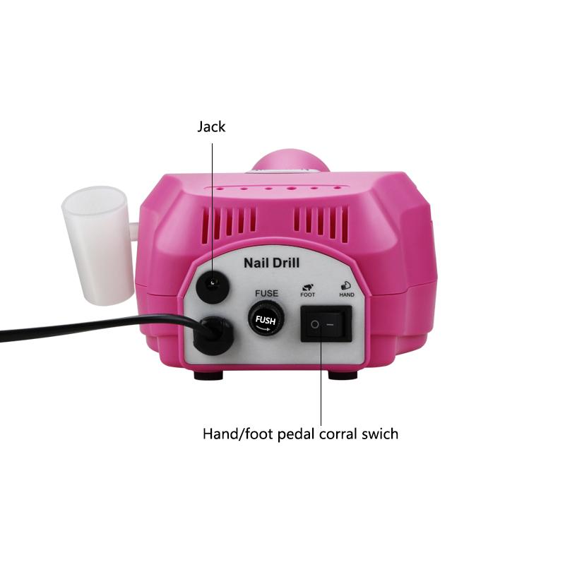 35000RPM Mașină electrică de găurit unghii Seturi de freze pentru manichiură Sfaturi pentru unghii Manichiură Pilă electrică pentru pedichiură