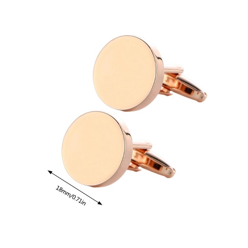 Round Cufflinks For Men Wedding Birthday Banquet Proms Business Meeting Shirts Cufflinks Shirt Suit Cuffs Fasteners Clip