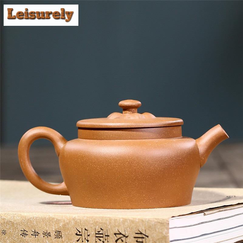 220ml Boutique Yixing Purple Clay Teapots Handmade Bian Chen Pot Raw Ore Section Mud Kettle With Strainer Zisha Tea Set Supplies