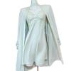 New acetate silk suspender nightgown women's 1011 spring and summer sexy pajamas with chest pads hollow nightgown thin summer