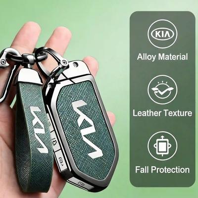 Capa de Chave de Carro em Liga de Zinco Moda Estojo de Chave Remota Automotiva para KN EV9 Picanto GT Line Carnival Seltos Sorento MorningK5KA4EV32024