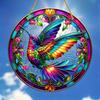 2D Flat Acrylic Hummingbird Decoration , Use No Batteries/Electricity Needed, Unique Indoor/Outdoor Decoration , Multipurpose Traditional