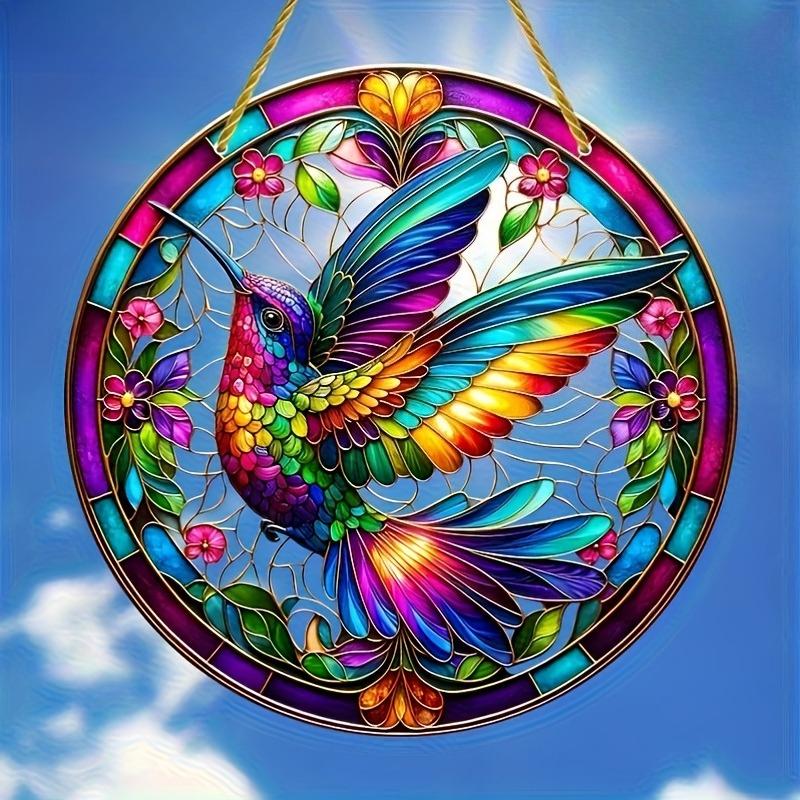 2D Flat Acrylic Hummingbird Decoration , Use No Batteries/Electricity Needed, Unique Indoor/Outdoor Decoration , Multipurpose Traditional