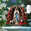 2D Flat Acrylic Lourdes Madonna Decoration, Indoor and Outdoor Decoration - No Battery/electricity Required, Free Day Decoration,
